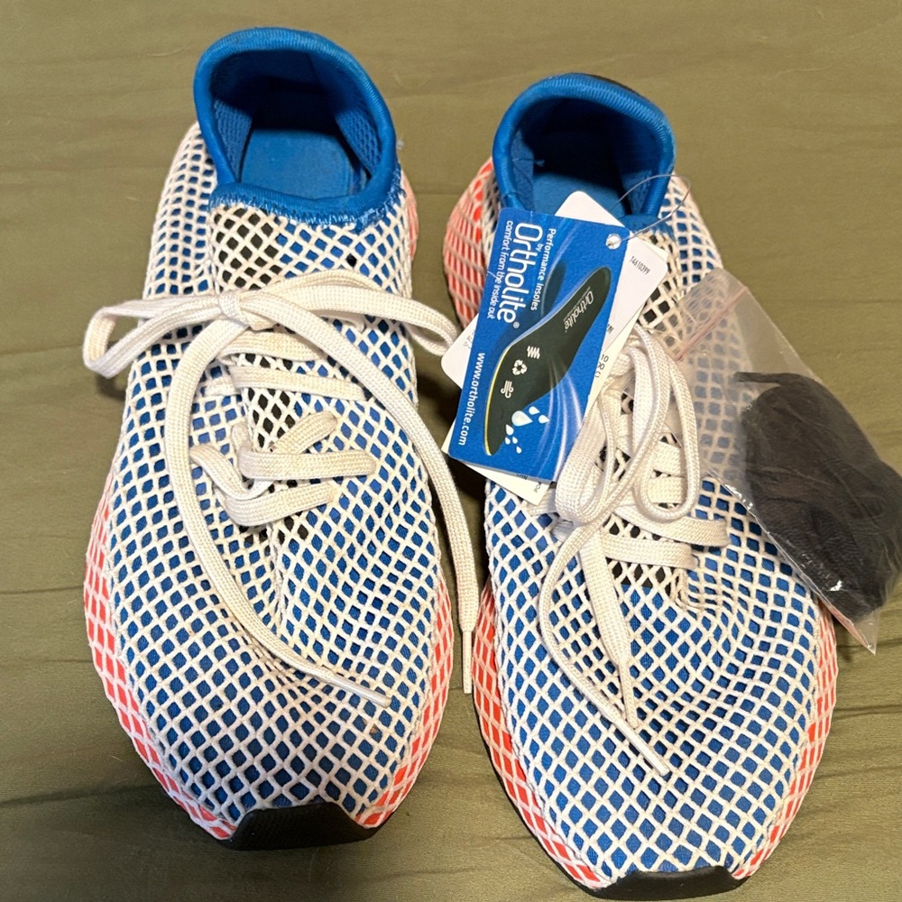 Men's Blue and White Athletic Shoes